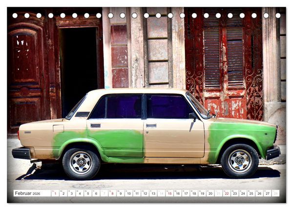 Produktbild: LADA-LAND KUBA (Tischkalender 2026 DIN A5 quer), CALVENDO Monatskalender