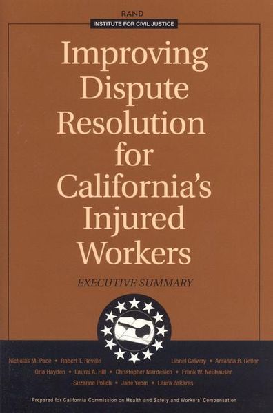 Produktbild: Improving Dispute Resolution for California's Injured Workers