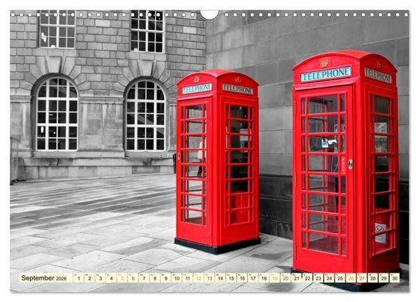 Produktbild: Die bekannteste Telefonzelle der Welt - Telephone Booth (Wandkalender 2026 DIN A3 quer), CALVENDO Monatskalender