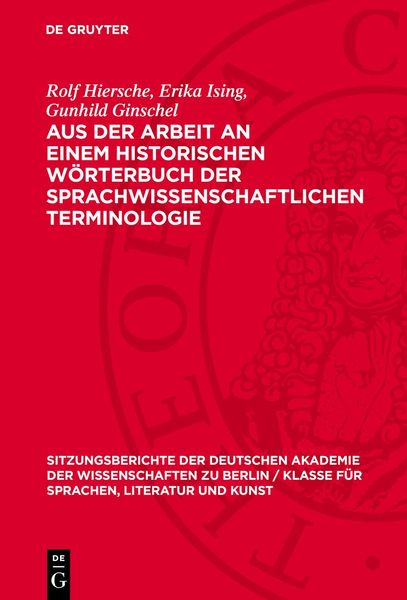 Produktbild: Aus der Arbeit an einem historischen W&ouml;rterbuch der sprachwissenschaftlichen Terminologie