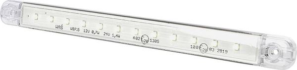 Produktbild: SecoR&uuml;t Umriss-Markierungsleuchte Offene Kabelenden Markierungsleuchte vorne 12 V, 24 V Wei&szlig; Klarglas