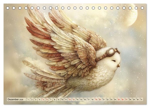 Produktbild: Freiheit hat Fl&uuml;gel (Tischkalender 2026 DIN A5 quer), CALVENDO Monatskalender