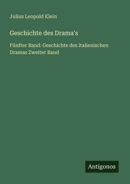 Produktbild: Geschichte des Drama's