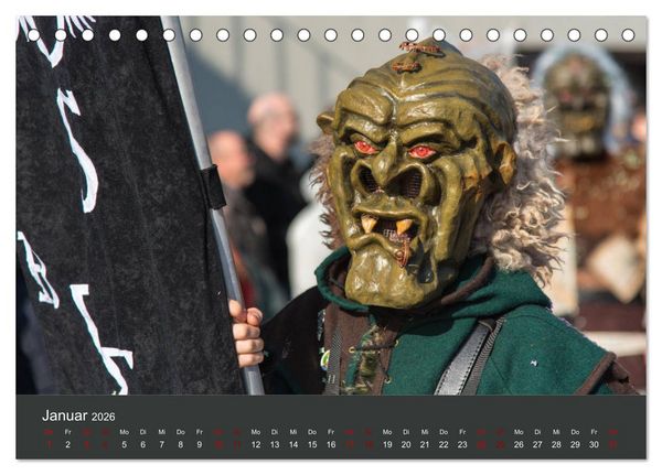 Produktbild: S ganz Johr Fasnacht (Tischkalender 2026 DIN A5 quer), CALVENDO Monatskalender