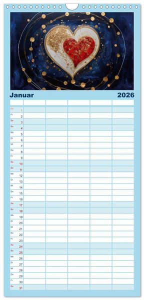 Produktbild: Familienplaner 2026 - N&auml;chtliche Traumwelten mit 5 Spalten (Wandkalender, 21 x 45 cm) CALVENDO