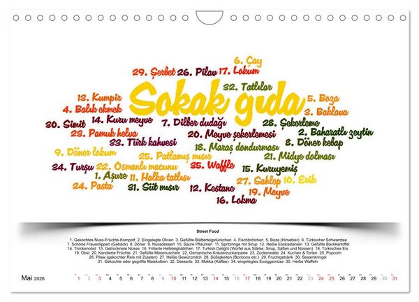 Produktbild: Kultur-Sprachkalender T&uuml;rkisch-Deutsch (Wandkalender 2026 DIN A4 quer), CALVENDO Monatskalender