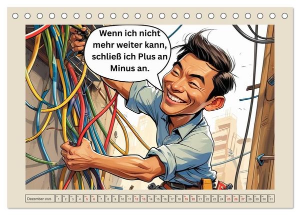 Produktbild: Meisterhaft daneben &ndash; Die witzige Seite des Handwerks (Tischkalender 2026 DIN A5 quer), CALVENDO Monatskalender
