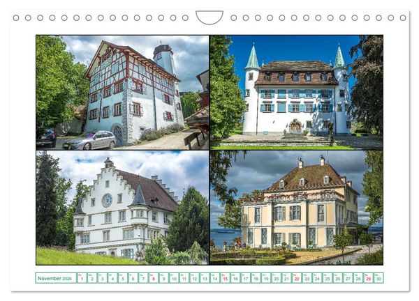 Produktbild: Schl&ouml;sser und Burgen in der n&ouml;rdlichen Schweiz (Wandkalender 2026 DIN A4 quer), CALVENDO Monatskalender