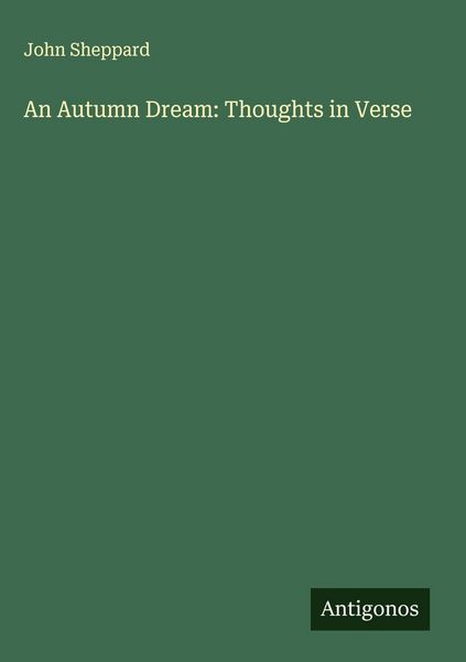 Produktbild: An Autumn Dream: Thoughts in Verse