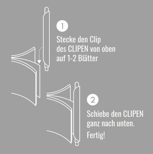 Produktbild: Clipen Unicorn Blau &ndash; Gelschreiber mit Clip