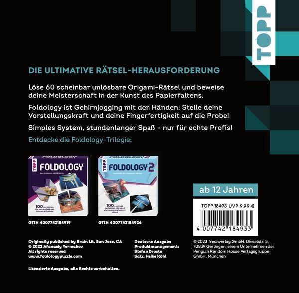 Produktbild: Foldology 3 &ndash; Die genialsten Origami-R&auml;tsel