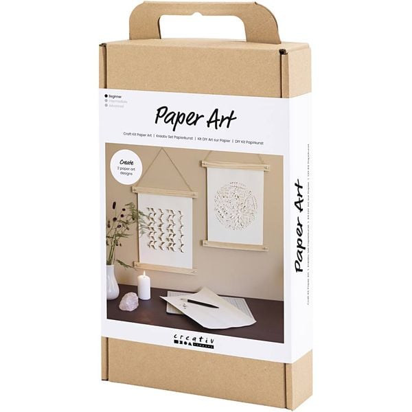 Produktbild: Creativ Company Kreativ Set Papierkunst, Papier zum Aufh&auml;ngen, Creme