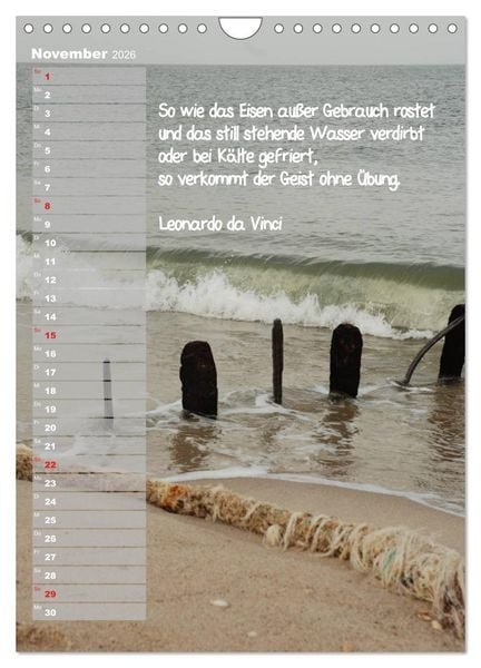 Produktbild: maritim inspiriert / Geburtstagskalender (Wandkalender 2026 DIN A4 hoch), CALVENDO Monatskalender