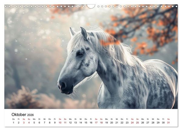 Produktbild: Wilde M&auml;hnen: Ein Jahr mit Pferden (Wandkalender 2026 DIN A3 quer), CALVENDO Monatskalender