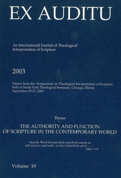 Produktbild: Ex Auditu - Volume 19: An International Journal for the Theological Interpretation of Scripture