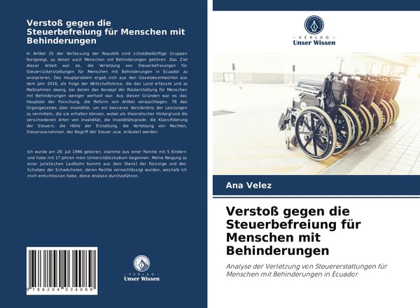 Verstoß gegen die Steuerbefreiung für Menschen mit Behinderungen, Taschenbuch von Ana Vélez, Verlag Unser Wissen, 9786204034089