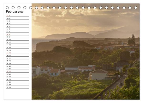 Produktbild: Azoren - S&atilde;o Miguel (Tischkalender 2026 DIN A5 quer), CALVENDO Monatskalender