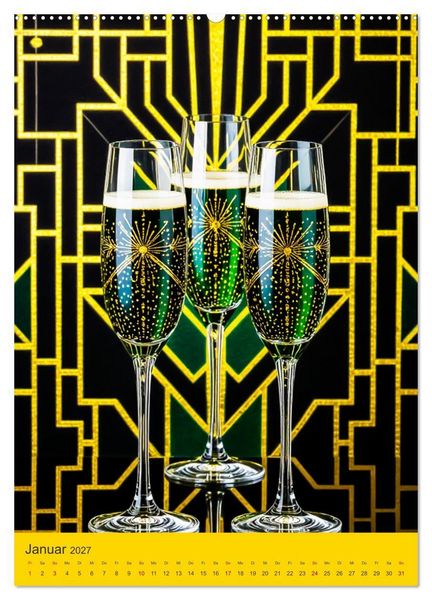 Produktbild: Art Deco Luxury &ndash; Golden Twenties (hochwertiger Premium Wandkalender 2027 DIN A2 hoch), Kunstdruck in Hochglanz