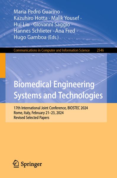 Produktbild: Biomedical Engineering Systems and Technologies