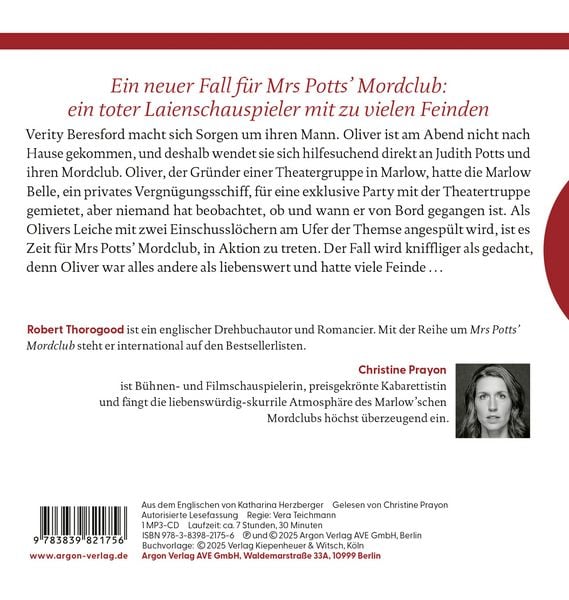Produktbild: Mrs Potts' Mordclub und der Tote in der Themse