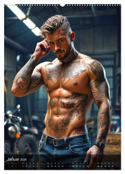 Produktbild: Tattoo Kings (Wandkalender 2026 DIN A2 hoch), CALVENDO Monatskalender