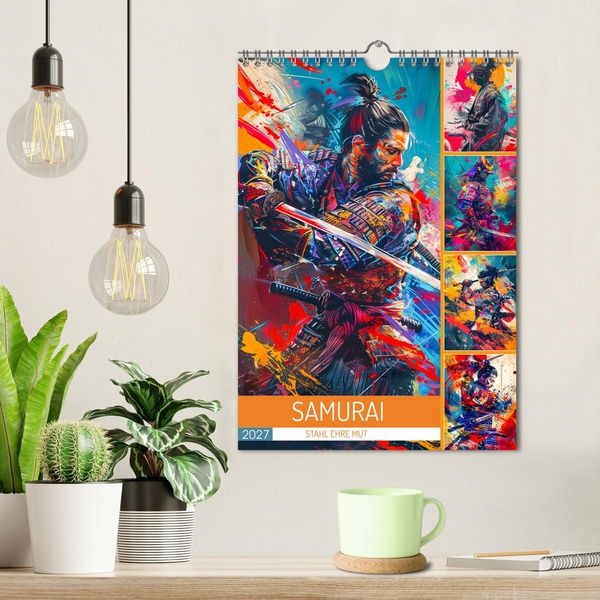 Produktbild: Samurai - Stahl Ehre Mut (Wandkalender 2027 DIN A4 hoch), CALVENDO Monatskalender