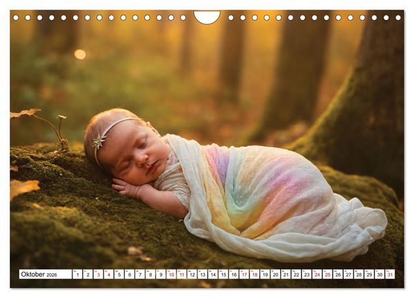 Produktbild: Zauberhaft schlafende Babies - Ruhig und friedlich (Wandkalender 2026 DIN A4 quer), CALVENDO Monatskalender