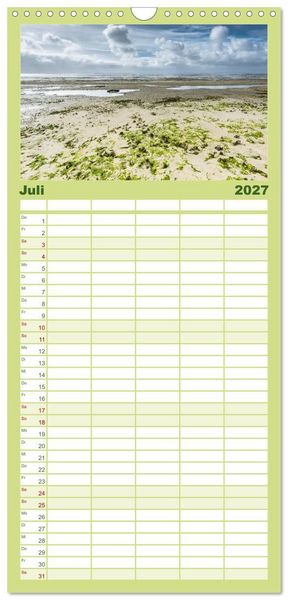 Produktbild: Familienplaner 2027 - Ameland Wundersch&ouml;ne Insel mit 5 Spalten (Wandkalender, 21 x 45 cm) CALVENDO