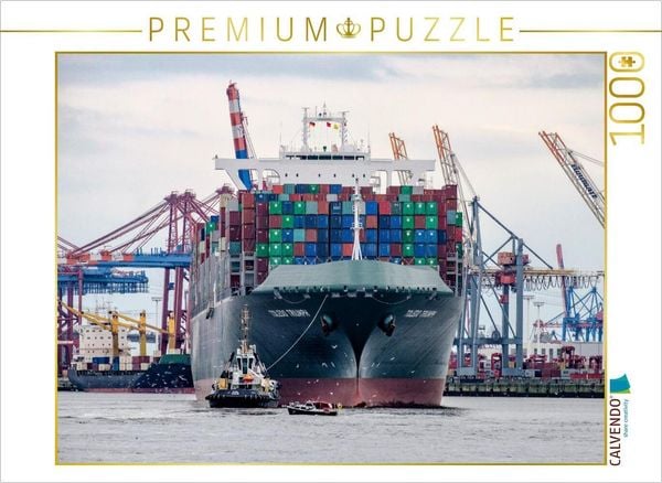 CALVENDO Puzzle Das Containerschiff 'TOLEDO TRIUMPH' | 1000 Teile Lege-Größe 64x48cm Foto-Puzzle für glückliche Stunden