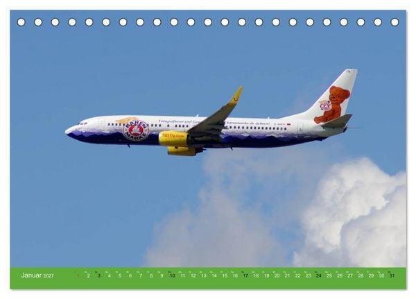 Produktbild: Die sch&ouml;nsten Flugzeug-Bemalungen (Tischkalender 2027 DIN A5 quer), CALVENDO Monatskalender