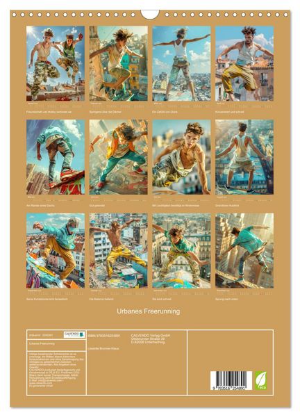 Produktbild: Urbanes Freerunning (Wandkalender 2026 DIN A3 hoch), CALVENDO Monatskalender