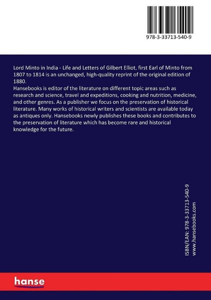 Produktbild: Lord Minto in India