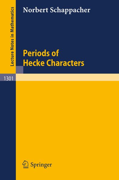 Produktbild: Periods of Hecke Characters