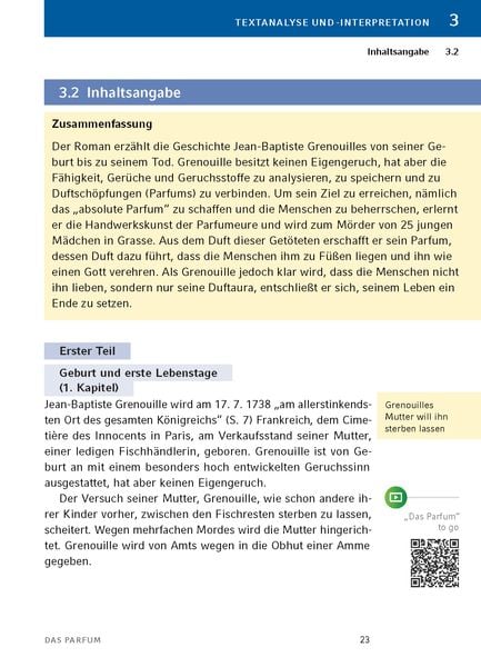 Produktbild: Das Parfum - Textanalyse und Interpretation