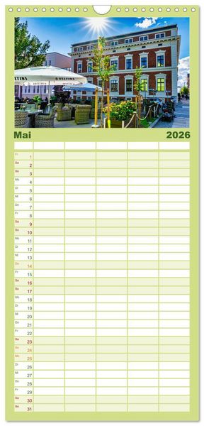 Produktbild: Familienplaner 2026 - Anklam und Umgebung mit 5 Spalten (Wandkalender, 21 x 45 cm) CALVENDO