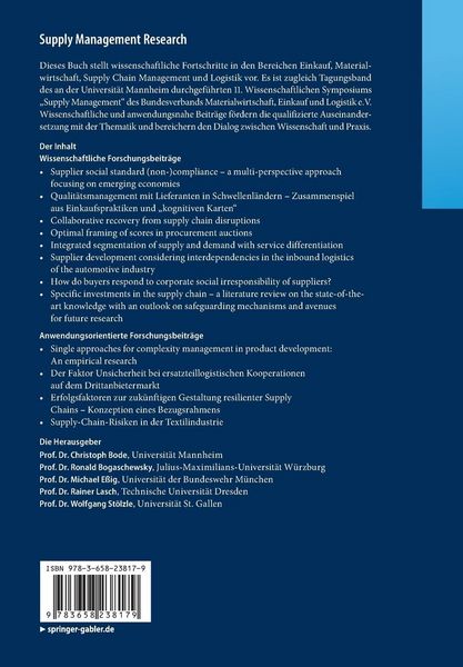 Produktbild: Supply Management Research