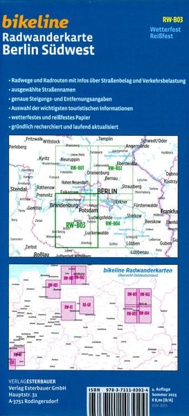 Produktbild: Radwanderkarte Berlin S&uuml;dwest RW-B03