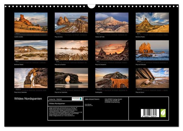 Produktbild: Wildes Nordspanien (Wandkalender 2026 DIN A3 quer), CALVENDO Monatskalender