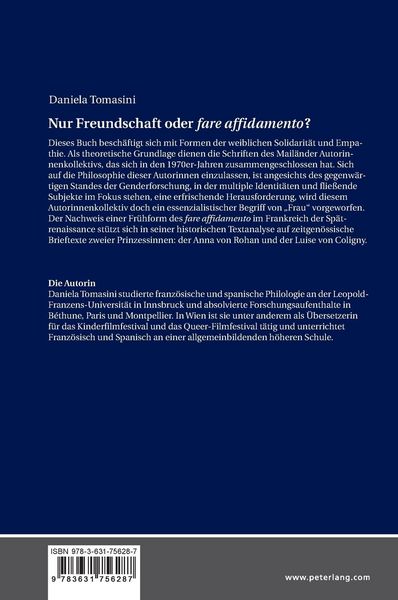 Produktbild: Nur Freundschaft oder &laquo;fare affidamento&raquo;?