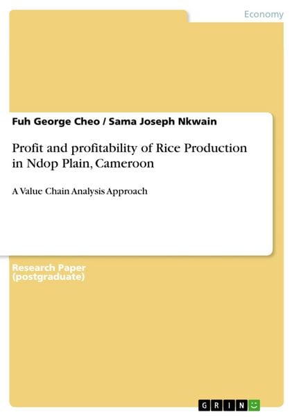 Produktbild: Profit and profitability of Rice Production in Ndop Plain, Cameroon