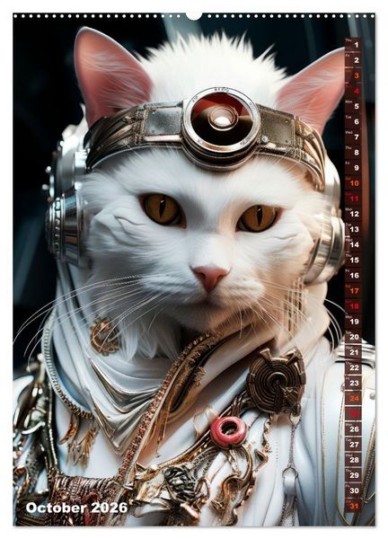 Produktbild: Stylish cats (High Quality Premium Wall Calendar 2026 DIN A2 portrait),CALVENDO 12 Month Wall Calendar