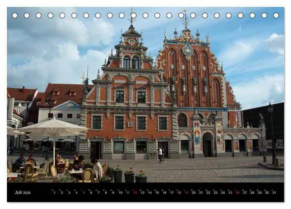 Produktbild: Hauptst&auml;dte des Baltikums (Tischkalender 2026 DIN A5 quer), CALVENDO Monatskalender