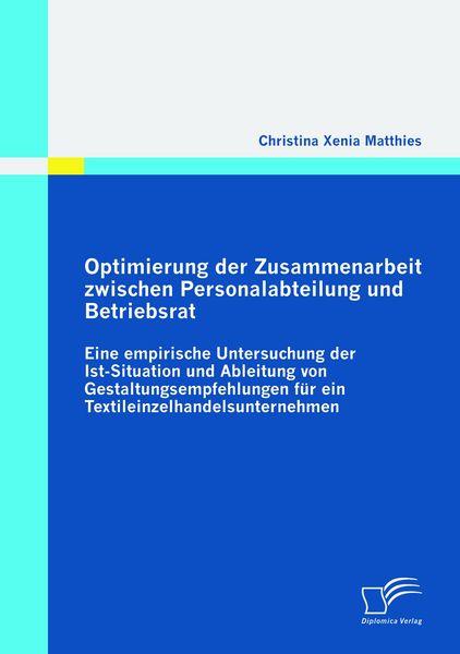 Produktbild: Optimierung der Zusammenarbeit zwischen Personalabteilung und Betriebsrat