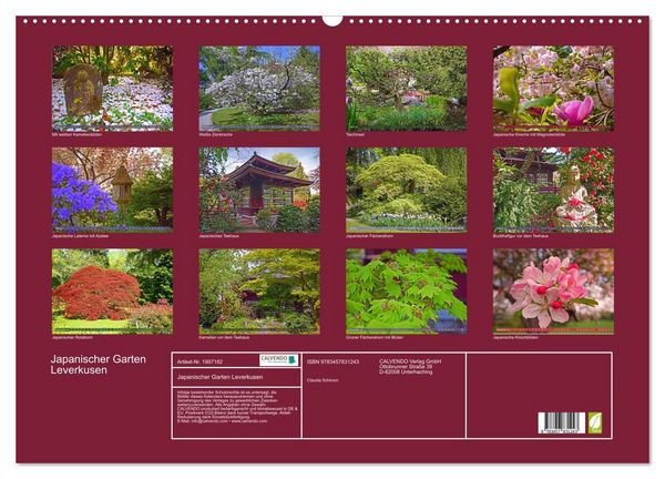 Produktbild: Japanischer Garten Leverkusen (Wandkalender 2026 DIN A2 quer), CALVENDO Monatskalender