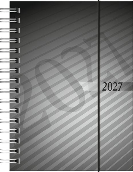 Produktbild: rido/id&eacute; 7013102907 Taschenkalender Mod. perfect/Technik I 2027 A6, Kunststoff, anthrazit