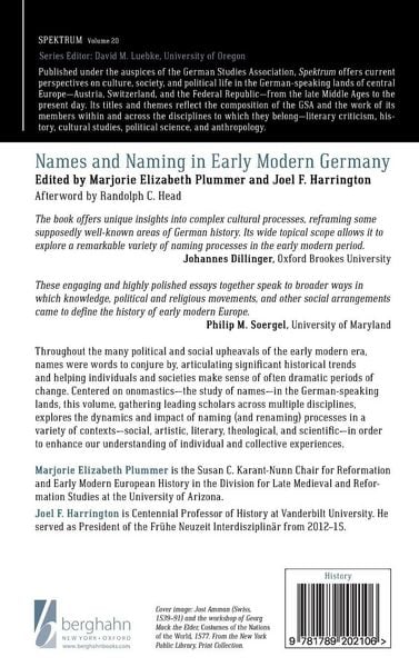 Produktbild: Names and Naming in Early Modern Germany