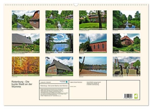 Produktbild: Rotenburg - Die bunte Stadt an der W&uuml;mme (Wandkalender 2026 DIN A2 quer), CALVENDO Monatskalender