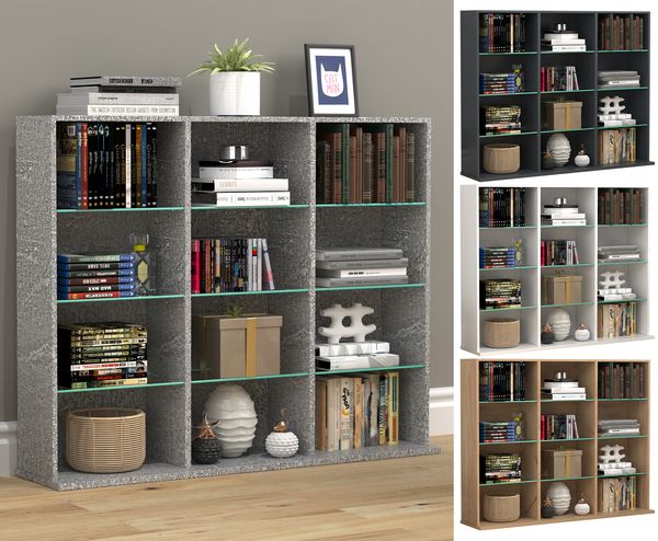 Holz CD DVD Standregal Bücherregal Regal Zilas L