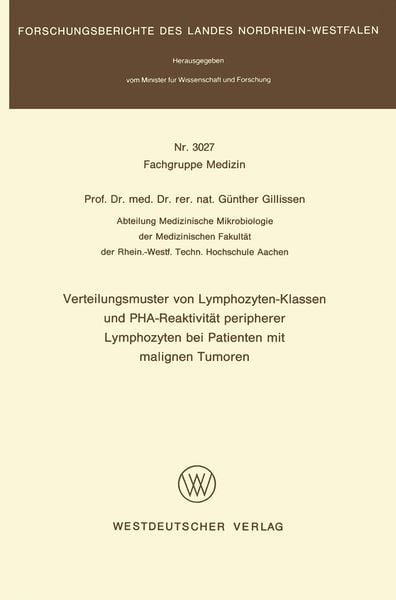 Produktbild: Verteilungsmuster von Lymphozyten-Klassen und PHA-Reaktivit&auml;t peripherer Lymphozyten bei Patienten mit malignen Tumoren