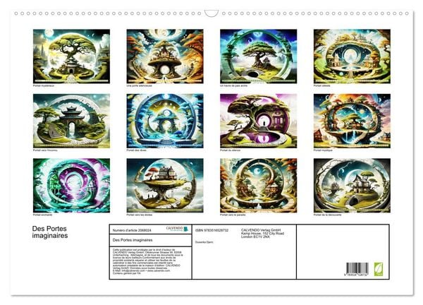 Produktbild: Des Portes imaginaires (Calendrier mural 2026 DIN A2 vertical), CALVENDO calendrier mensuel